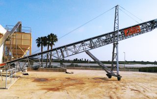 transportador telescopico bandas cortes fabricado